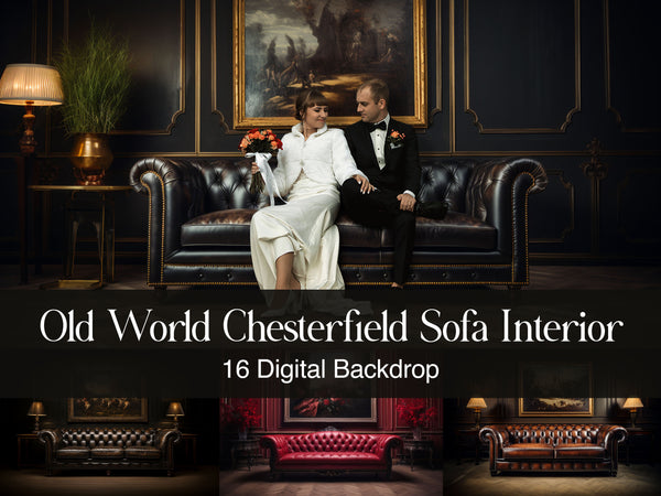 Old World Chesterfield Sofa Interior: Enhance Your Photography with Vintage Charm