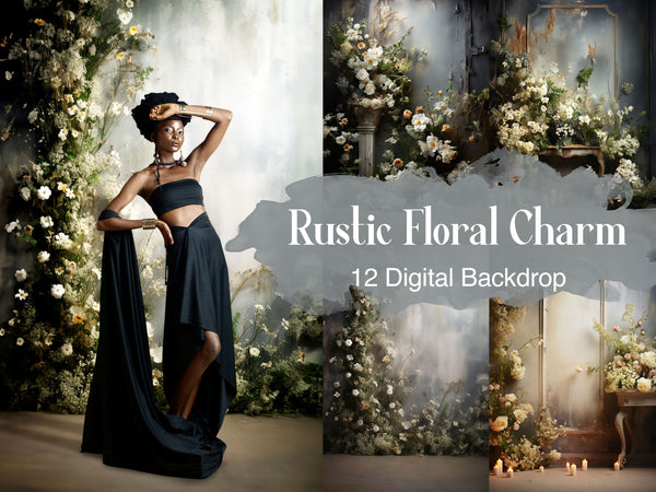Rustic Floral Charm - Step into a World of Rustic Enchantment