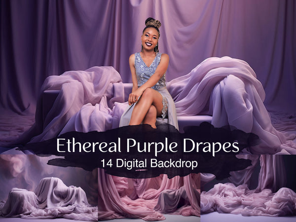 Ethereal Purple Drapes - Elevate Your Photography with Captivating Backdrops of Alluring Mystery and Artistic Charm