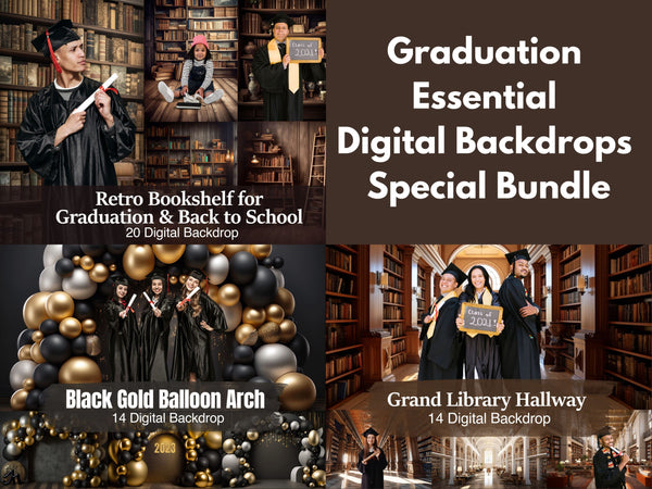 Graduation Essential Digital Backdrops Special Bundle