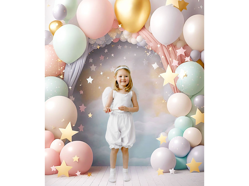 Pastel Rainbow Balloons – Baby Dream Backdrops